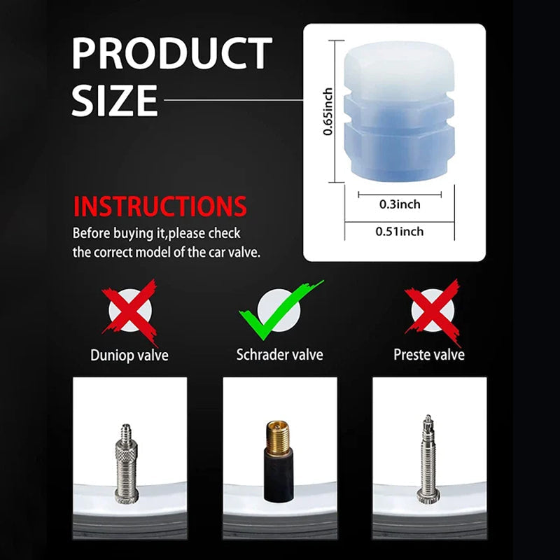 BowLift | Universal fluorescent tire valve caps (4 PCS/Set)