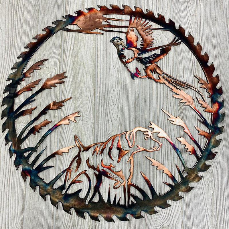 Solo Mallard Hunting & Trout Fishing Scene Creative Metal Wall Art Crafts | Bowlift