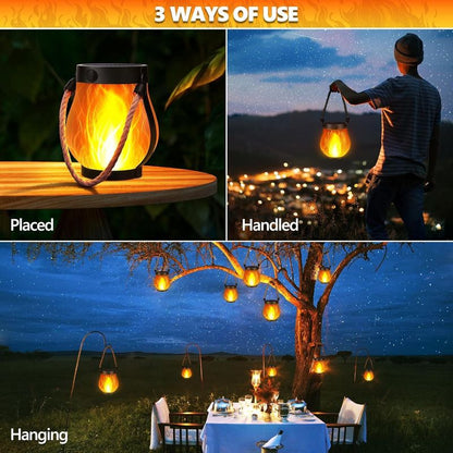 BowLift | Solar Outdoor Hemp Rope Flame Lamp