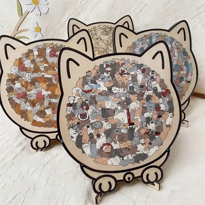 Skanto | 135-Piece Wooden Cat Puzzle