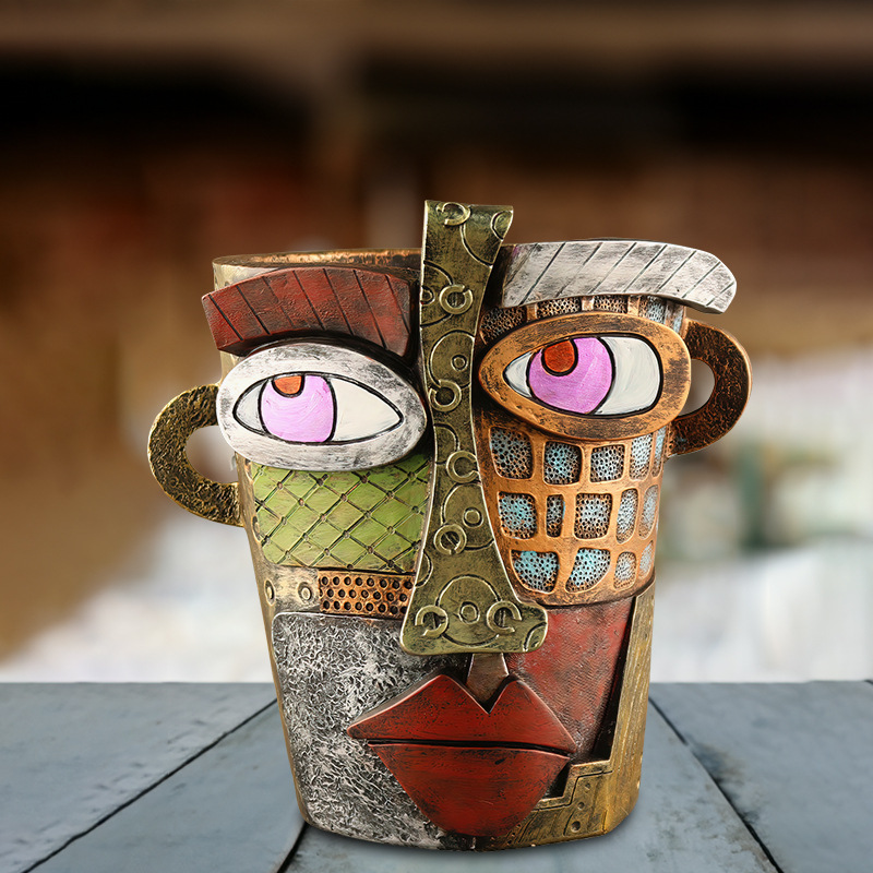 Skanto | Colorful Face Flower Pot – Creative Decoration for Home and Garden