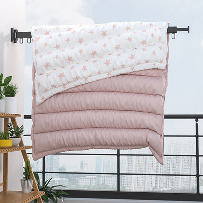 Clothes rack with foldable aluminum ring hook