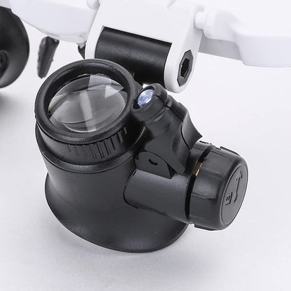 Magnifying Glasses with LED Lamp for Double Eyes