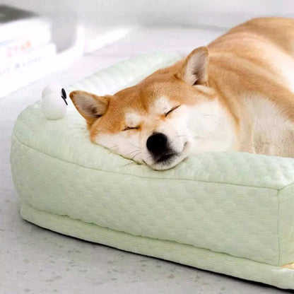 Cooling Pet Bed with Neck Protection Breathable Supportive Washable | Brehn