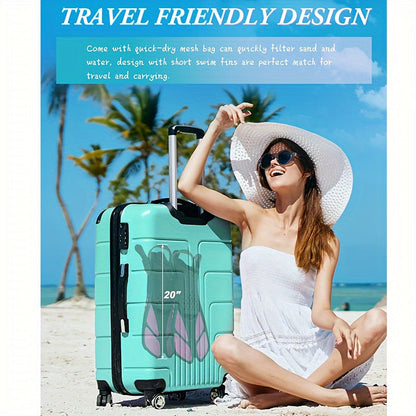 BowLift | Snorkel fins SeaVana Glide | Adjustable & Short | Open Heel | For Travel & Leisure | Unisex