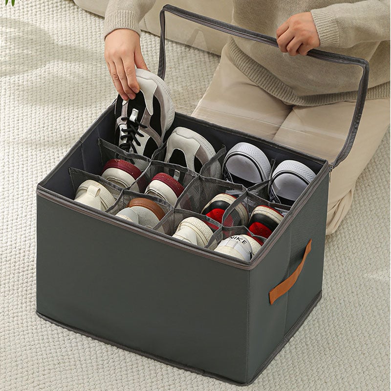 BowLift | Collapsible Shoe Organizer Box with Transparent Lid