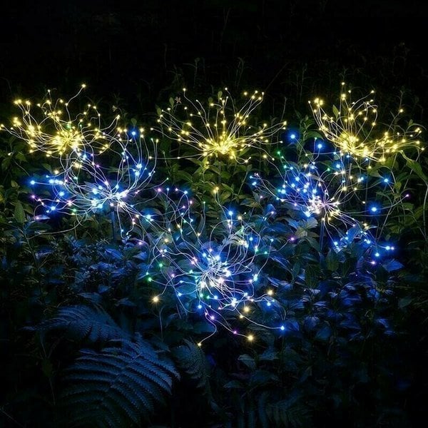 BowLift | Solar Firework String Lights | 90 LED | Waterproof IP65 | Garden & Outdoor Decoration | 95cm