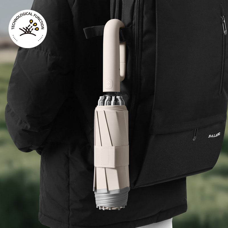 Skanto | Ring Buckle Umbrella, Reflective Safety Stripe, Solid Windproof, Travel Portable