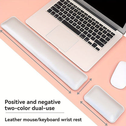BowLift | Three-Piece Desk Set made of PU Leather - With Pad and Wrist Supports