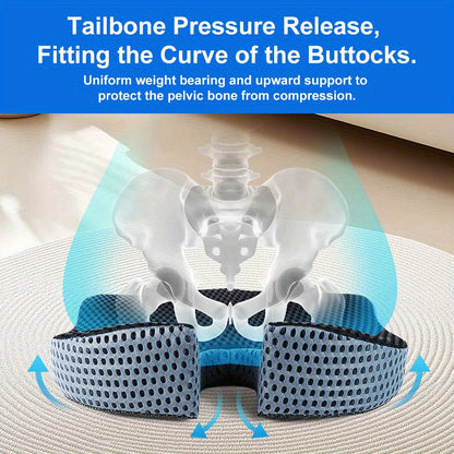 BowLift | Ergonomic Seat Cushion Triacomfort | Triangular Shape with Memory Foam | Breathable & Pressure-Relieving | For Car & Office