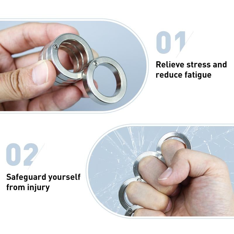 Brehn | Foldable Four-Ring Stainless Fidget Toy