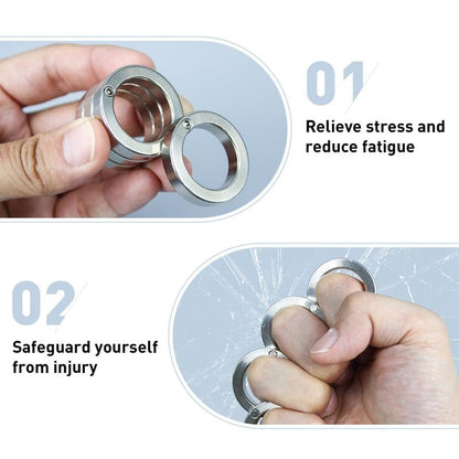Brehn | Foldable Four-Ring Stainless Fidget Toy