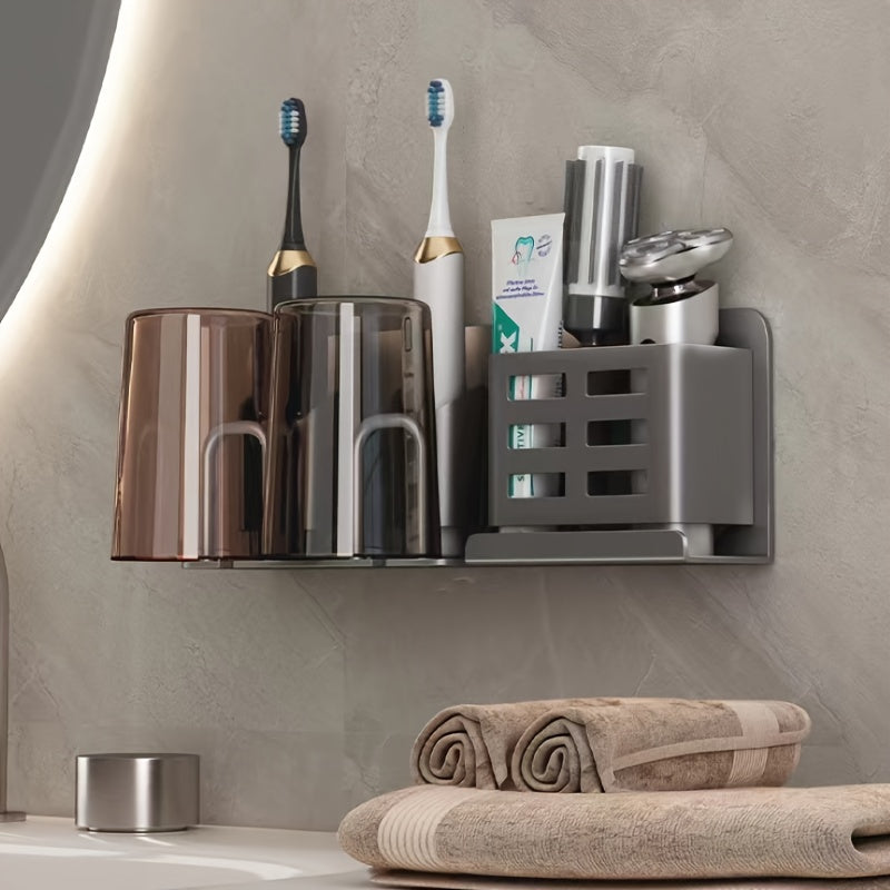 Kalsten | BristleHub Wall-Mounted Electric Toothbrush Holder – Aluminium Bathroom Organiser with Drainage Holes