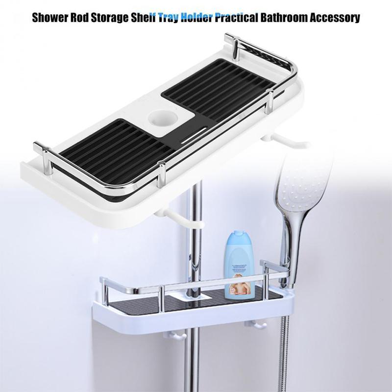 Bathroom Shelf Caddy for Shower Rail, No Drilling Pole Shower Storage Rack Holder | Bowlift