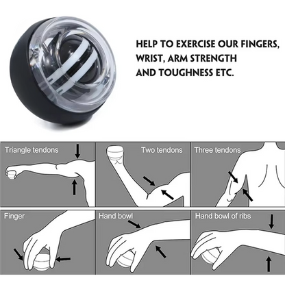 BowLift | Auto Start Gyro Ball Wrist and Forearm Exerciser Grip Strength Trainer