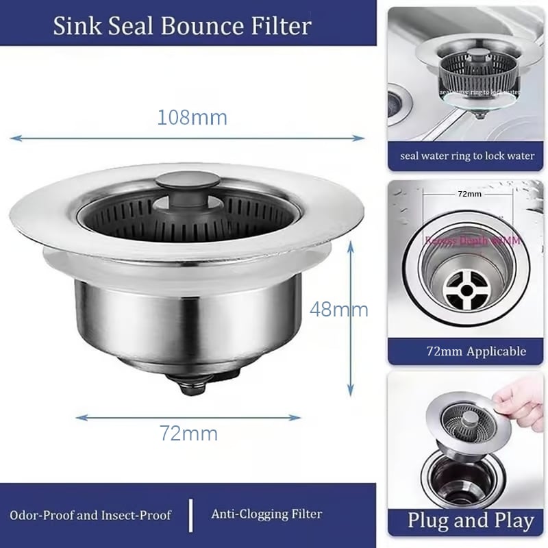 Skanto | New Improved Skanto Bounce Core Sink Strainer