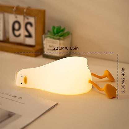 Skanto | Sleeping Duck Lamp - Rechargeable Dimmable Silicone Night Light