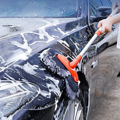 Retractable double-layered car wash brush