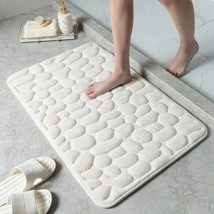 Skanto | Coated Bath Mat with Stone Texture