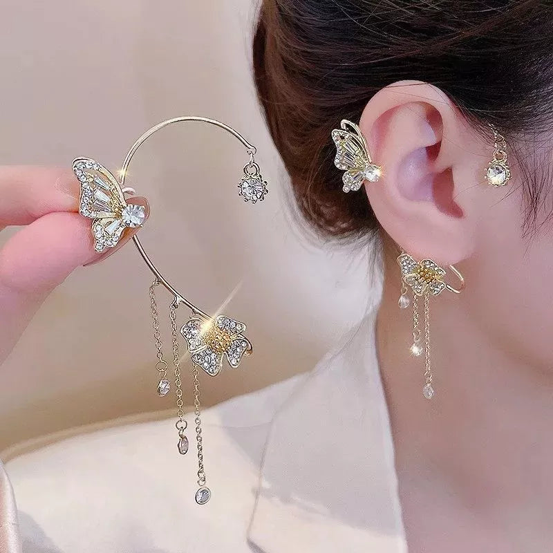 Skanto | Butterfly Flower Rem Style Zircon Earrings