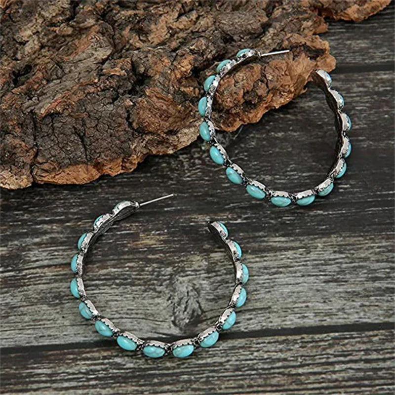 Skanto | C-shaped Turquoise Earrings