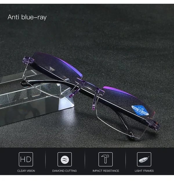 New sapphire reading glasses with high hardness, blue light filter and dual purpose