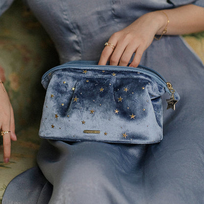 Skanto | Large Capacity Velvet Cosmetic Bag + Wash Bag