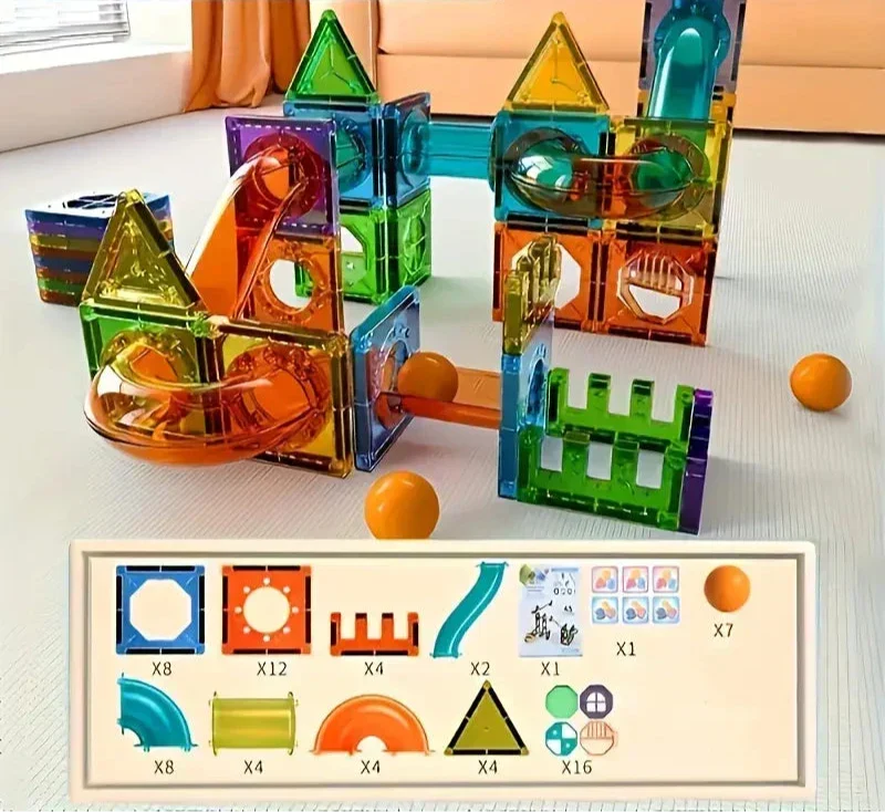Skanto | DreamBuild Set – Magnetic Building Blocks for Creative Castles and Imaginative Play