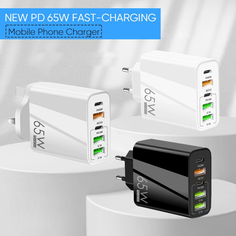 Multi-Port Adapter 65W Fast Charger - US Standard