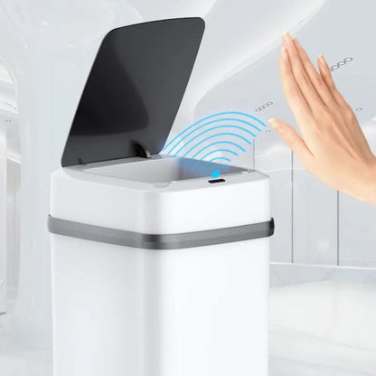 Kitchen Waste Bin 13L Bathroom Touch Trash Can for Toilet Smart Trash Can Waste Container Dustbin Smart Garbage Can Kitchen