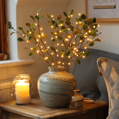Skanto | LUMIVISTA OLIVE LIGHT – Mediterranean LED Light Branches for Atmospheric and Wireless Decoration