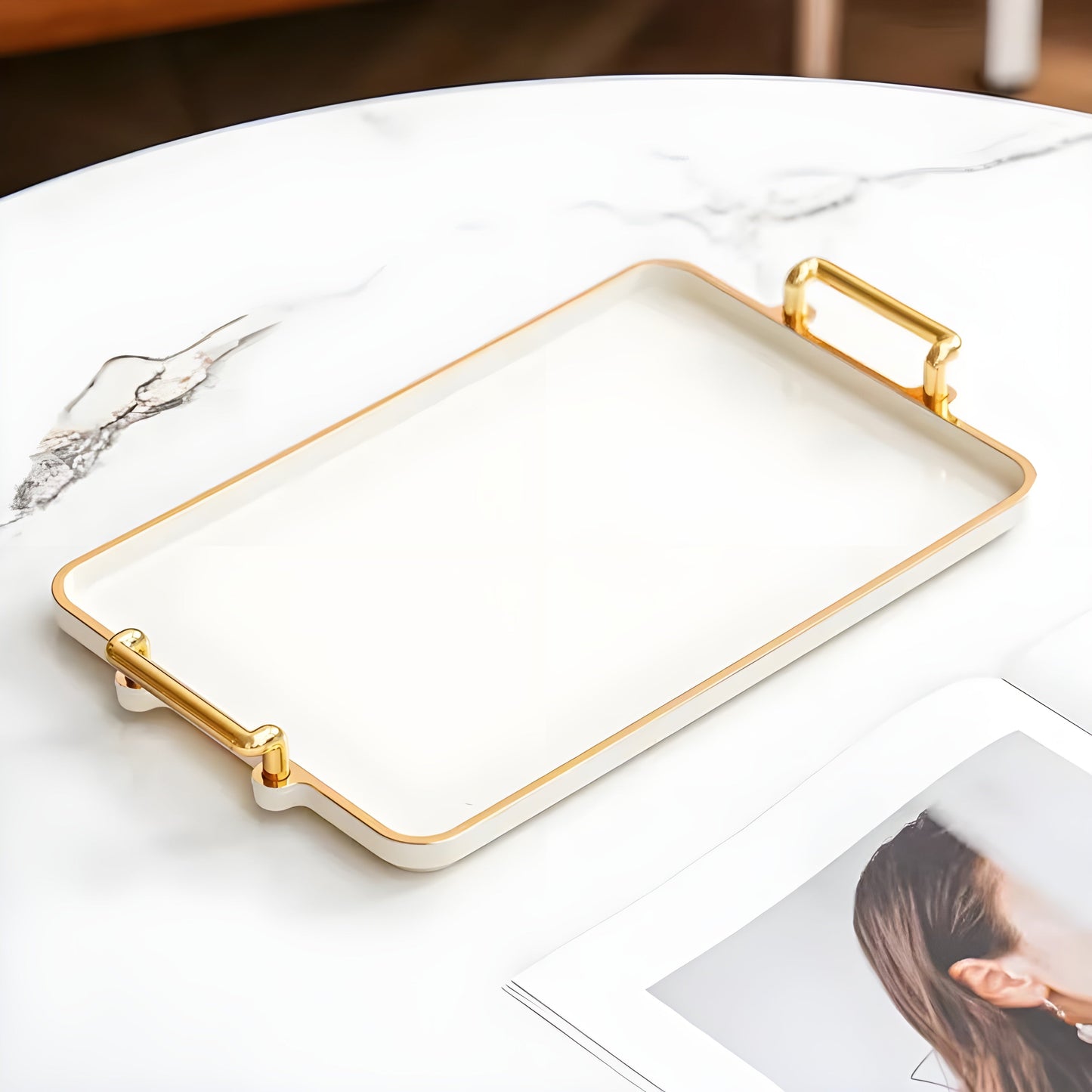 Elegant luxury storage tray for organizing home essentials | Karnz