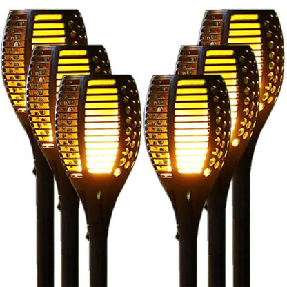 Solar-powered Garden Torch with Flame Effect - LED Outdoor Light, Weatherproof and Energy-saving | Karnz