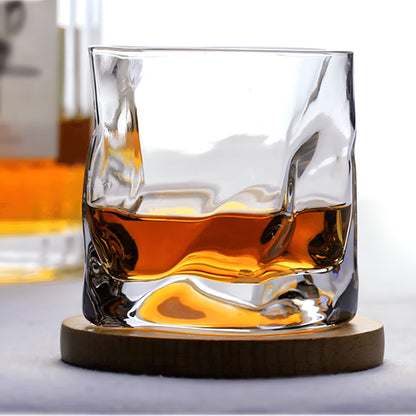 Edo Kiriko Style Whisky Glass – Hand-Cut with a Unique Swirl Design