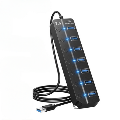 Skanto | 7-Port USB 3.0 Hub with Power Switch – PortMaster (1+1 FREE)