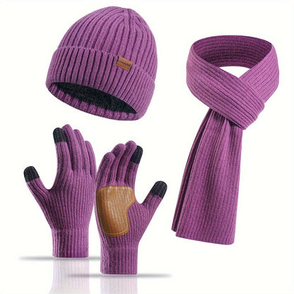 Skanto | Winter Comfort Set – Knit Hat, Scarf, and Gloves for Unisex