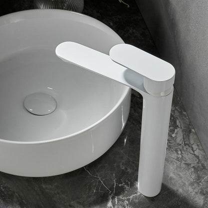 BowLift | Bathroom Sink Faucet Lever Handle Brass Monochrome Bathroom Faucet