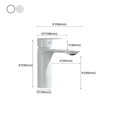 BowLift | Bathroom Sink Faucet Lever Handle Brass Monochrome Bathroom Faucet