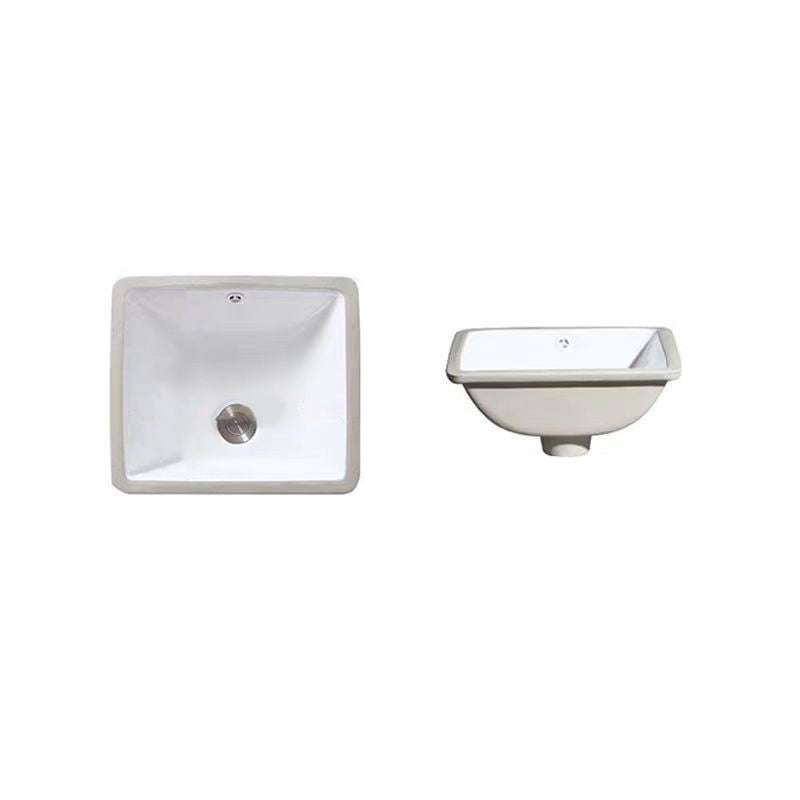 BowLift | Modern Under-mount Sink Oval Porcelain with Pop-Up Drain Sink