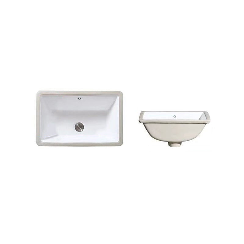 Kalsten | Modern Under-mount Sink Oval Porcelain with Pop-Up Drain Sink