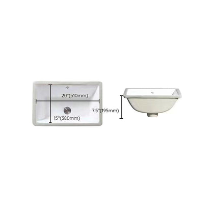 BowLift | Modern Under-mount Sink Oval Porcelain with Pop-Up Drain Sink