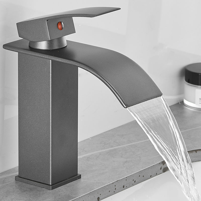 BowLift | Modern Bathtub Faucet Waterfall Spout Lever Handle Brass Sink Faucet