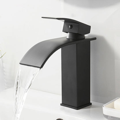 BowLift | Modern Bathtub Faucet Waterfall Spout Lever Handle Brass Sink Faucet