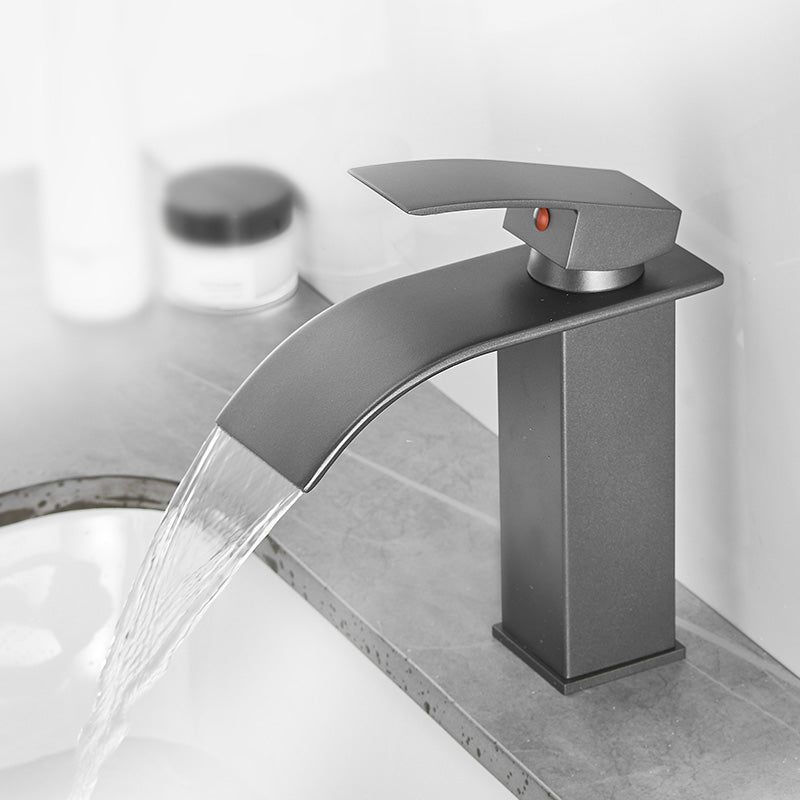 BowLift | Modern Bathtub Faucet Waterfall Spout Lever Handle Brass Sink Faucet