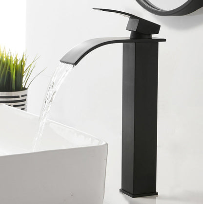 BowLift | Modern Bathtub Faucet Waterfall Spout Lever Handle Brass Sink Faucet