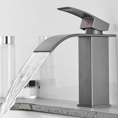 BowLift | Modern Bathtub Faucet Waterfall Spout Lever Handle Brass Sink Faucet