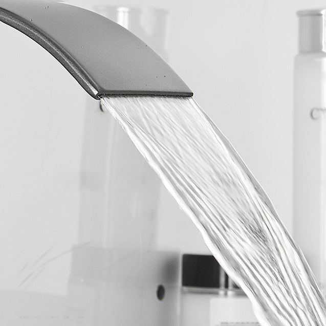 BowLift | Modern Bathtub Faucet Waterfall Spout Lever Handle Brass Sink Faucet