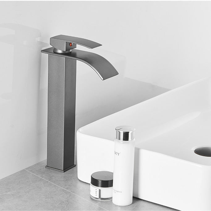 BowLift | Modern Bathtub Faucet Waterfall Spout Lever Handle Brass Sink Faucet