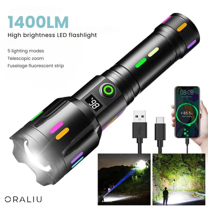 Skanto | Military LED Flashlight – Rechargeable – 9000 Lumens