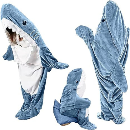 Plush Shark Blanket Hoodie – Comfortable wearable blanket